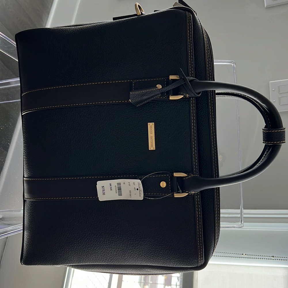 Brooks Brothers briefcase.  brown leather.  new with tags.